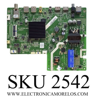 MAIN FUENTE PARA TV HKPRO / NUMERO DE PARTE M8-NT72A20-MA200AA / 40-3NT63M-MAB2HG / IDF156484O / V8-NT563AM-LF1V061 / PANEL LVF400CMDX E0084 / DISPLAY V400HJ6-PE1 / MODELO HKP40SM9	